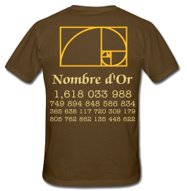 T shirt maths T shirt nombre d'or mathématiques